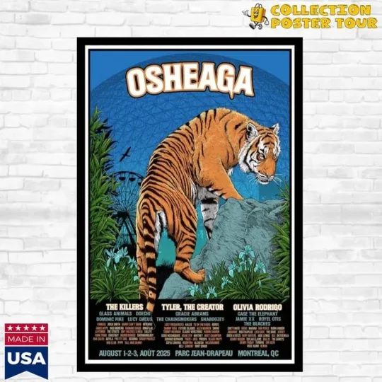 Discover Osheaga Festival Live In Montreal, QC August 1-3 2025 Tour Poster