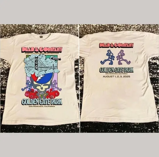 Discover Dead and Company Golden Gate Park August 1, 2, 3 2025 T-Shirt