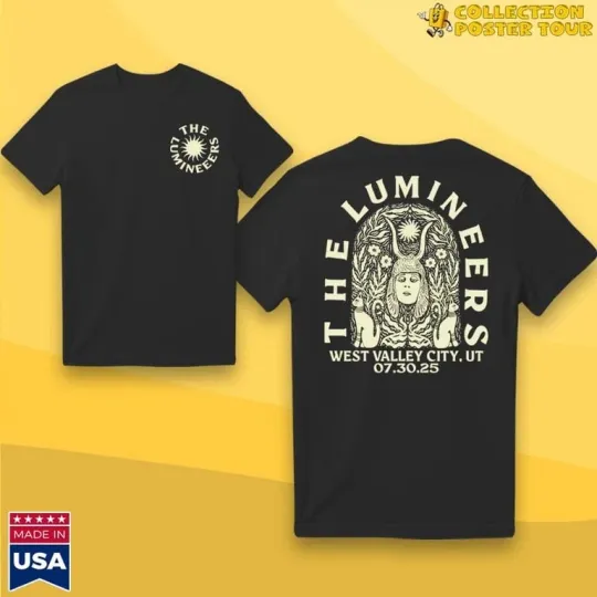 Discover The Lumineers July 30 2025 West Valley City, UT  Concert T-Shirt