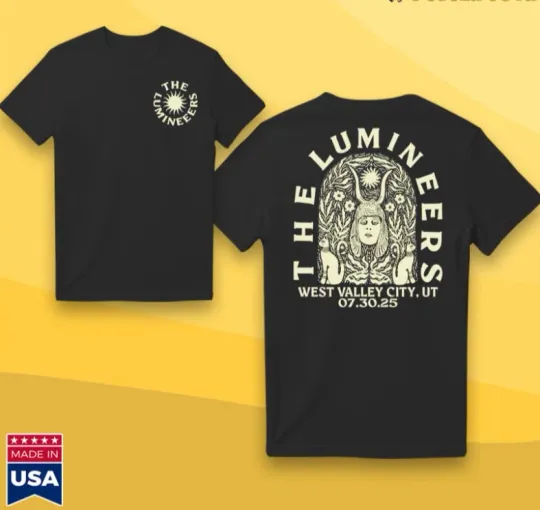 Discover The Lumineers West Valley City, UT July 30 2025 Concert T-Shirt