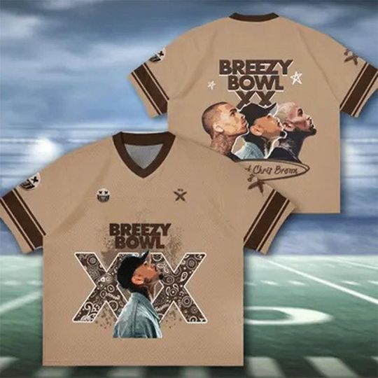 Discover Chris Brown Breezy Bowl XX 2025 Football Jersey,