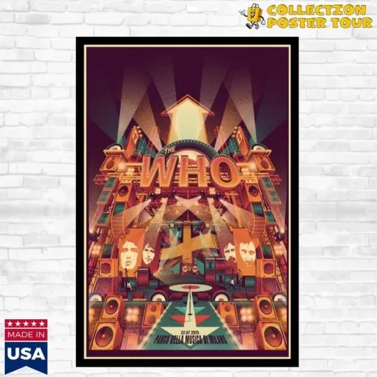 Discover The Who Live At Parco Della Musica Di Milano July 22 2025 Tour Poster