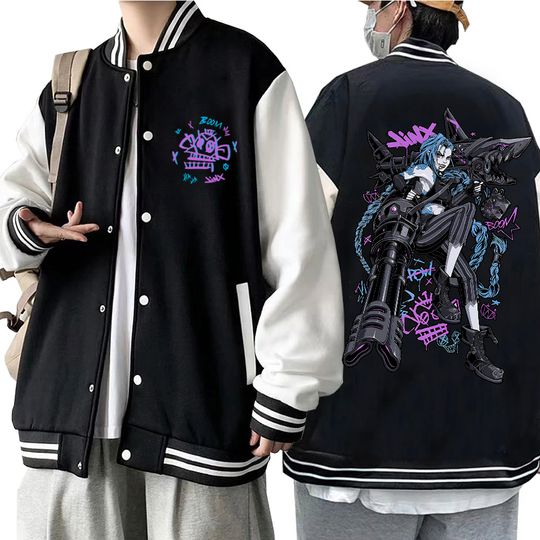 Discover 2024 Arcane-Jinx Baseball Uniform Jacket Women Men Baseball Jacket