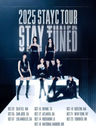Discover STAYC Stay Tuned 2025 North America Tour Poster - Wall Decor