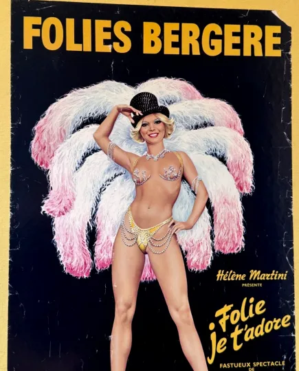 Discover 1975 Folies Bergere Alain Gourdon Aslan Original Cabaret Pin Up Poster