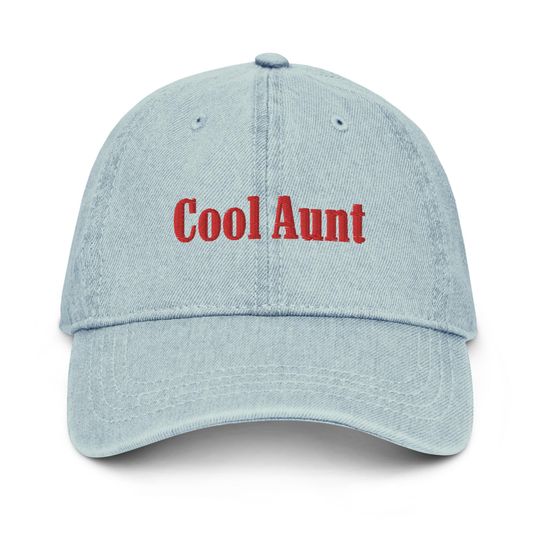 Discover Cool Aunt Embroidered Denim Hat