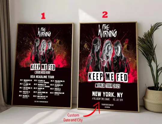 Discover The Warning Band Keep Me Fed World Tour 2025 Poster