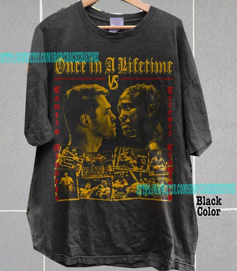Discover Canelo VS Crawford T-Shirt, Once in A Lifetime Fight Shirt