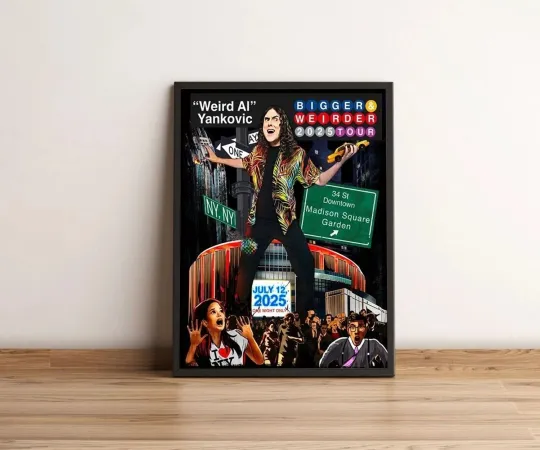 Discover Weird Al Yankovic Bigger & Weirder 2025 Tour New York July 12 Poster