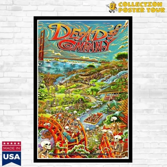 Discover Dead & Company Live At Golden Gate Park San Francisco Aug 3 2025 Show Poster