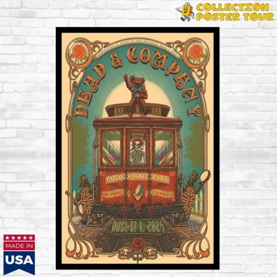 Discover Dead And Company August 1 2025 San Francisco, CA Concert Poster