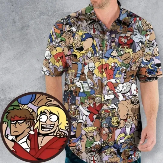 Discover All Them Street Fighter Hawaiian Shirt