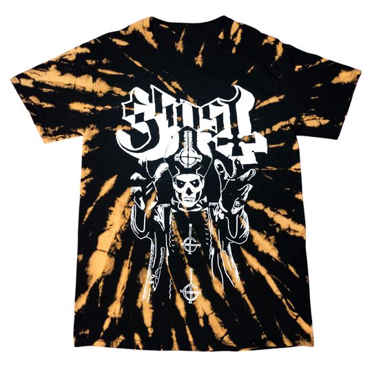 Discover Ghost Band Tie-Dye Reverse-Dye Spiral T-Shirt - Unisex Adult Sizes - Officially Licensed