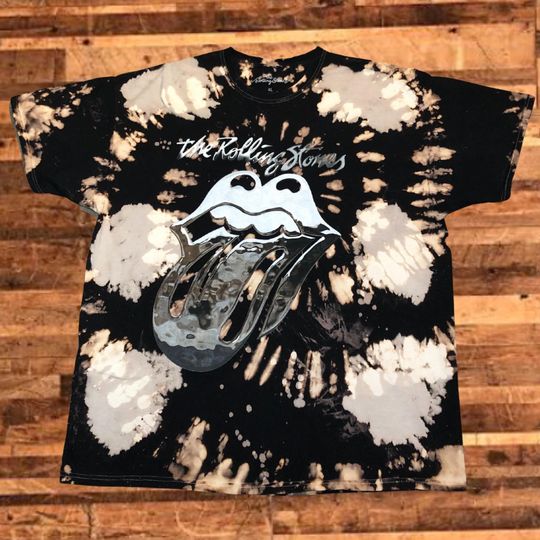 Discover Custom Rolling Stones One of Kind Tie-Dye T-Shirt - Adult Size: XL - Officially Licensed