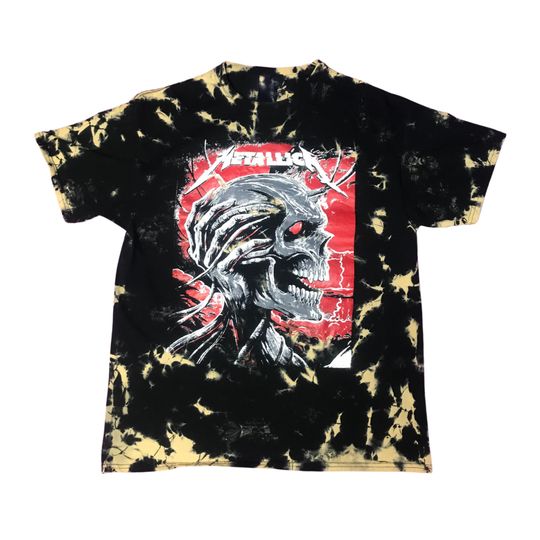 Discover Custom Metallica Metal Skull Short Sleeve Reverse Dye Tie-Dye T-Shirt - Officially Licensed - Adult Sizes
