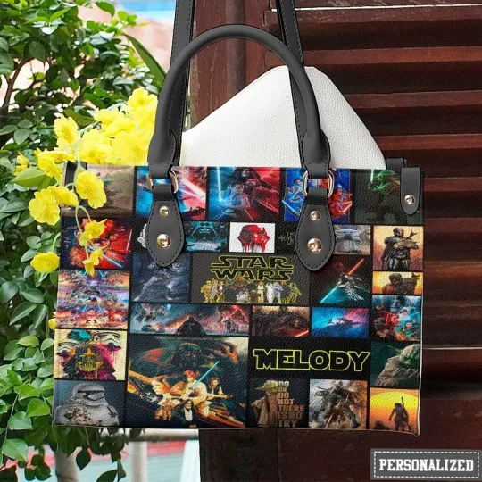 Discover Personalized Starr Warss Leather Handbag, Starr Warss The Force Women's Leather Bag