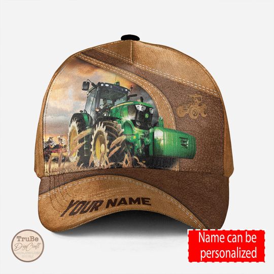 Discover Personalized Baseball Caps, Custom Name Tractor Classic Cap, Farm Lover Cap