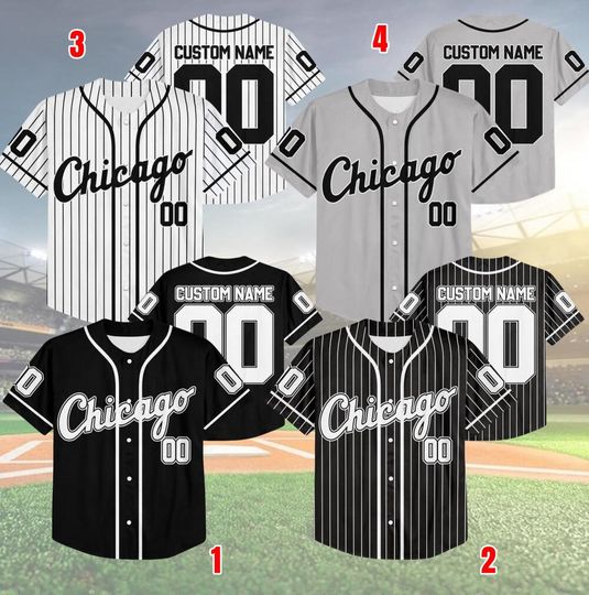 Discover Customized Chicago Baseball Team Baseball Jersey, Personalized Name And Number Jersey