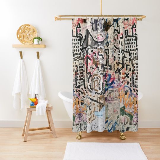 Discover street art Shower Curtain