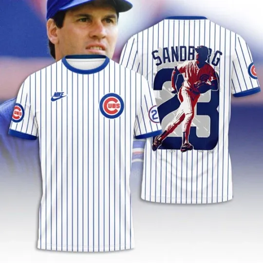 Discover Ryne Sandberg #23 Cubs Baseball Tshirt 3D