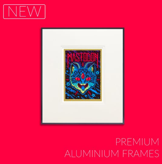 Discover Mastodon Gig Poster Matte A3 A4 Art Print. Three Eyed Cat Vintage Rock Metal Concert. Heavy Metal Rock Punk. Custom Aluminium Frame