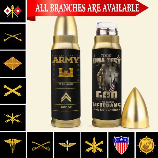 Discover Customized Army Branches Bullet Tumbler