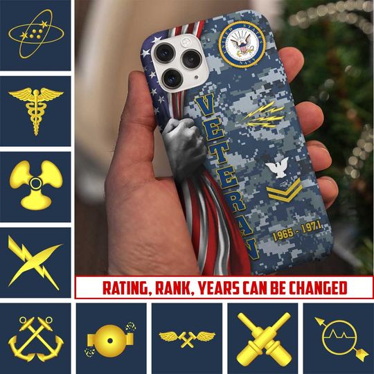 Discover Customized Navy Ratings Phone Case