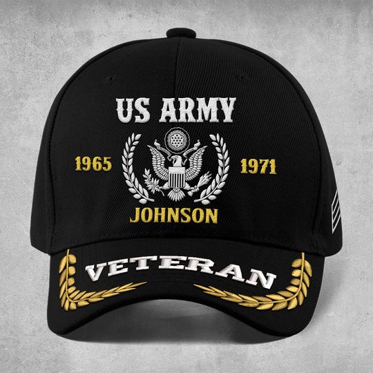Discover Customized US Veteran Proudly Served Embroidered Baseball Cap