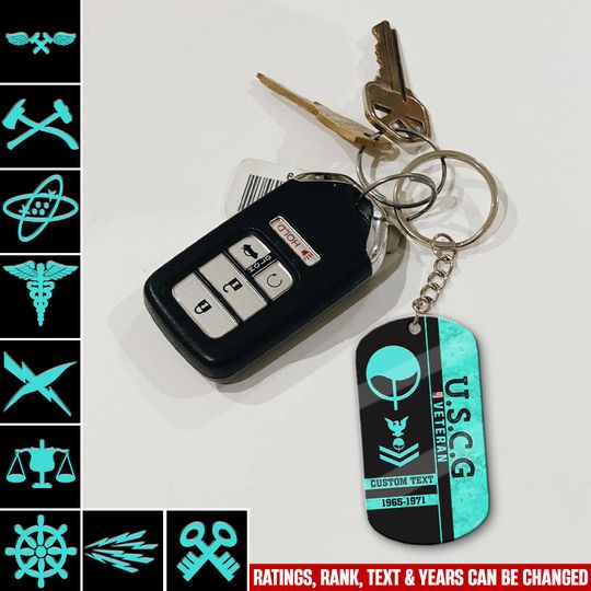 Discover Customized US Navy Ratings Proudly Served acrylic keychain