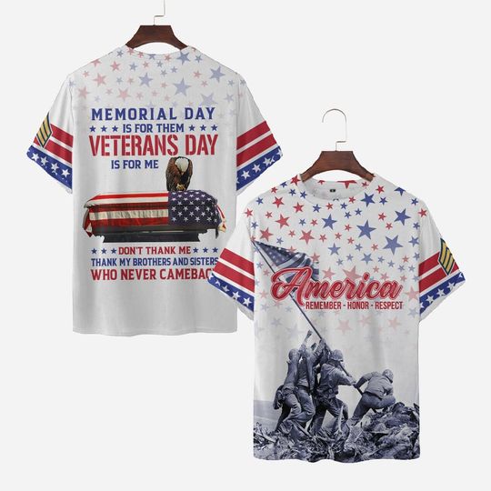 Discover America Remember – Honor – Respect 3D T-Shirt