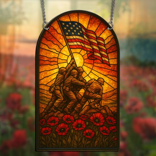 Discover Raising Freedom – Tribute to Veterans  Hanging suncatcher ornaments