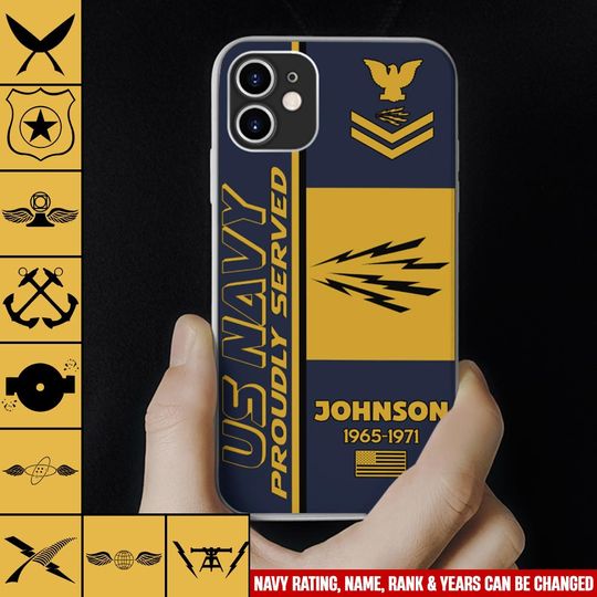Discover Customized US Navy Ratings Proudly Served Phone Case