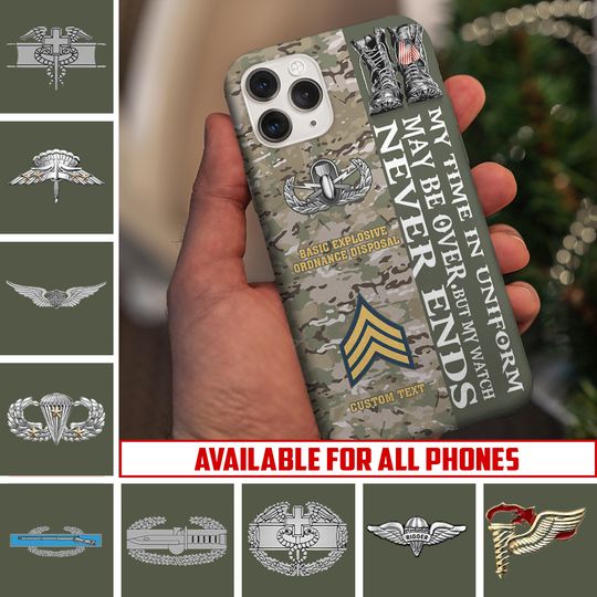 Discover Customized US Army Skill Badges Phone Case
