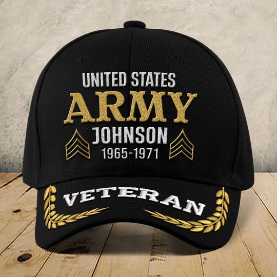 Discover Customized US Veteran Proudly Served Embroidered Baseball Cap