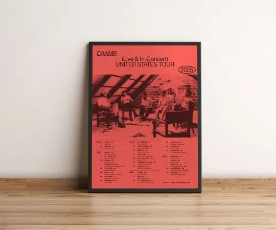 Discover Caamp's 2025 Tour Poster
