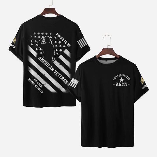 Discover Proud To Be American Veteran, My Oath Never Expires T-shirt