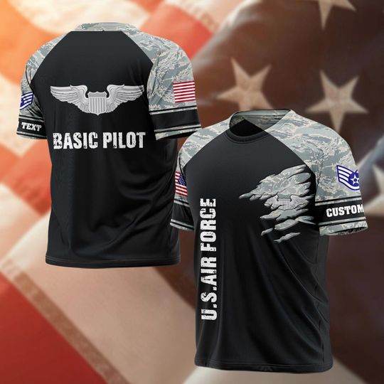 Discover Customized USAF Skill Badges Camouflage 3D shirt