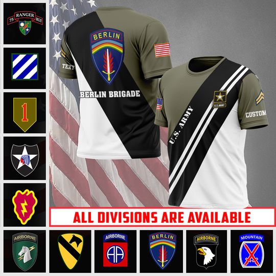 Discover Customized Army divisions 3D shirt
