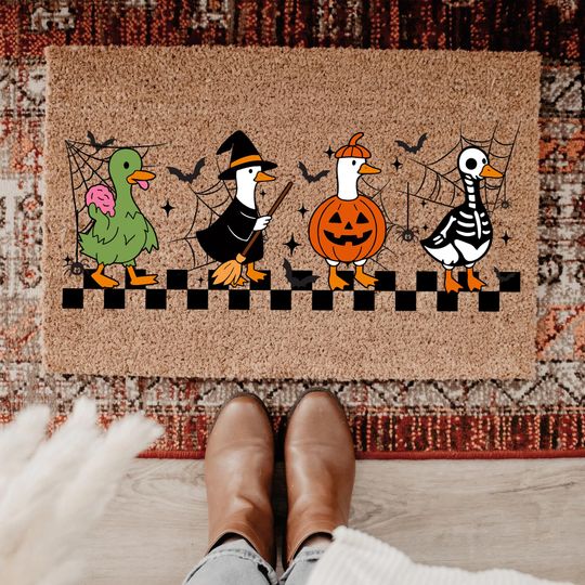 Discover Just a Spooky Goose Halloween Doormat, Funny Goose F