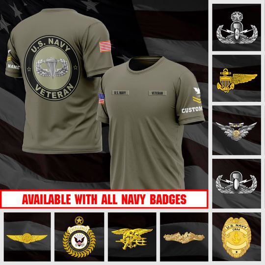 Discover Customized US Navy Badges 3D Shirts