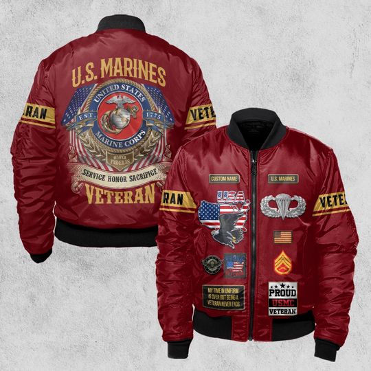 Discover The 248th U.S Marines Badges Birthday Bomber Jacket