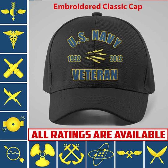 Discover Customized Navy Ratings Embroidered Baseball Cap