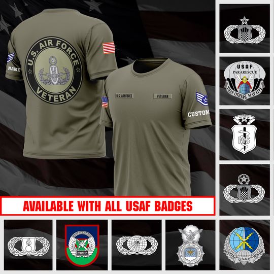 Discover Customized USAF Badges 3D Shirts