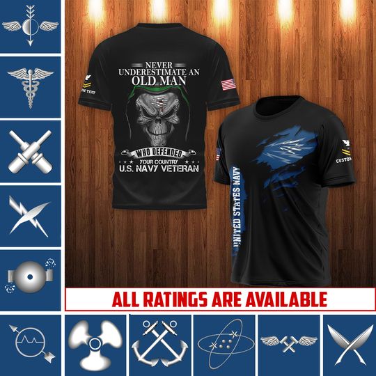 Discover Customized Navy Ratings 3D shirts