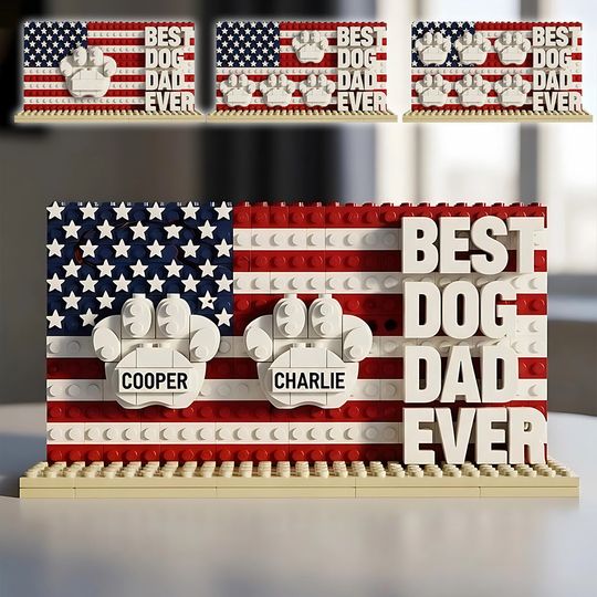 Discover Best Dog Dad Ever - Personalized Dog Custom Shaped Acrylic Plaque