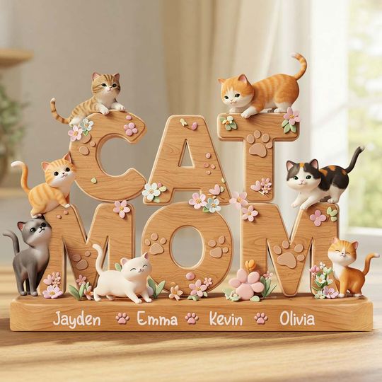 Discover Love Cats - Personalized Cat Custom Shaped Acrylic Plaque