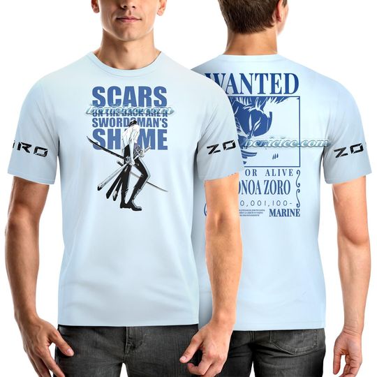 Discover One Piece Roronoa Zoro Bandana Anime 3D Tee