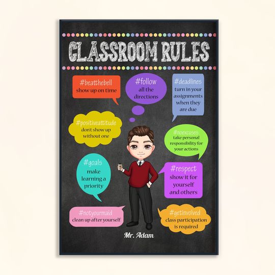 Discover Classroom Rules - Personalized Poster, Gift For Family Members, Memorial Gift