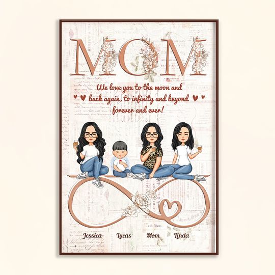Discover Mom Infinity And Beyond - Personalized Poster
