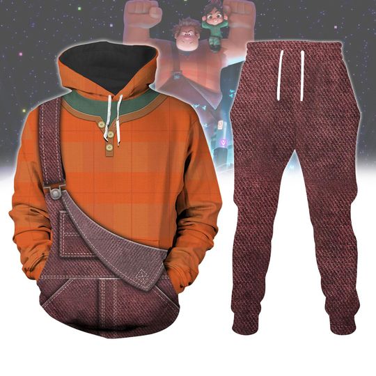 Discover Wreck It Ralph Hoodie Jogger, Disneyyy Cosplay Costume, Ralph Outfit Tracksuit, Arcade Game Costume Set, Halloween Loungewear, Halloween